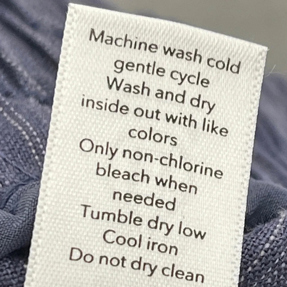 Athleta Cabo Linen Textured Short 4" Navy Pull-On Comfy Earthy Blue Size 20 - Picture 8 of 10